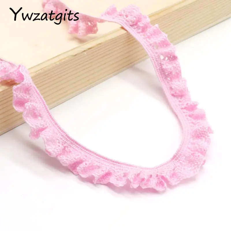 

Ywzatgits 5/6 yards Elastic Cotton Lace Crocheted Ribbons Handmade Sewing Clothing Accessories YN0608