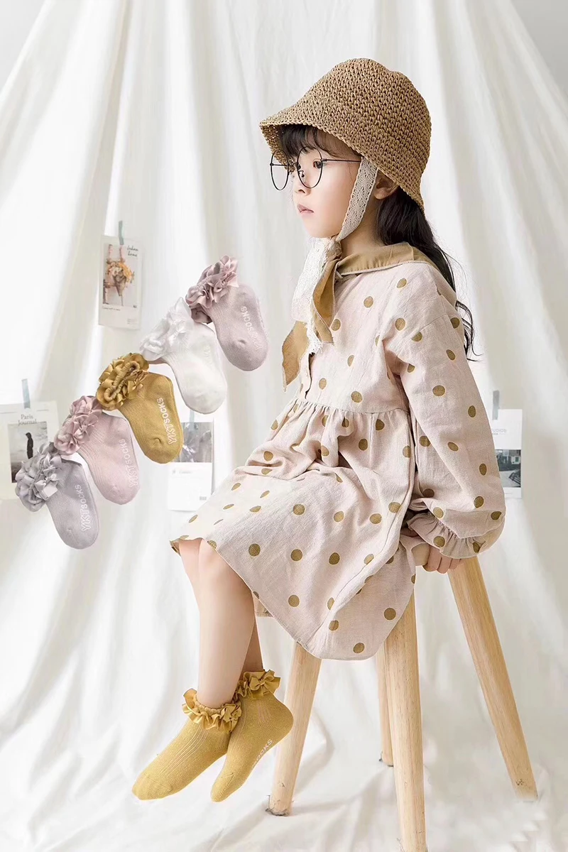 Детские двухслойные кружевные короткие носки на возраст 0 8 лет|Носки| |