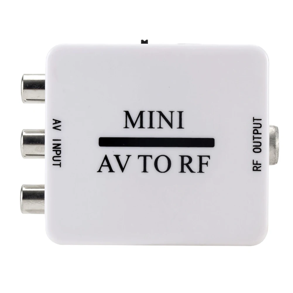 

Mini Portable High-definition Video Switcher Box RCA AV CVSB to RF Video Adapter Converter Supports For MHz 61.25 67.25