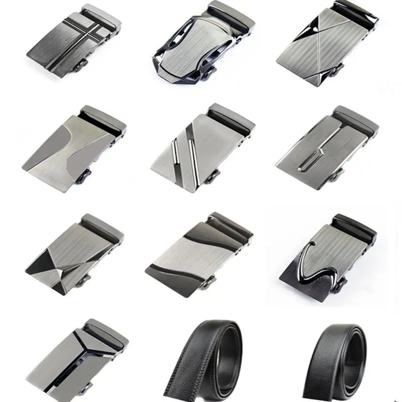 Модный бренд автоматическая пряжка черный ремень из натуральной кожи мужские