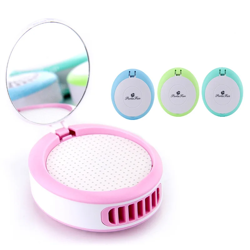 Мини вентилятор USB с зеркалом для накладных ресниц кондиционер Портативная