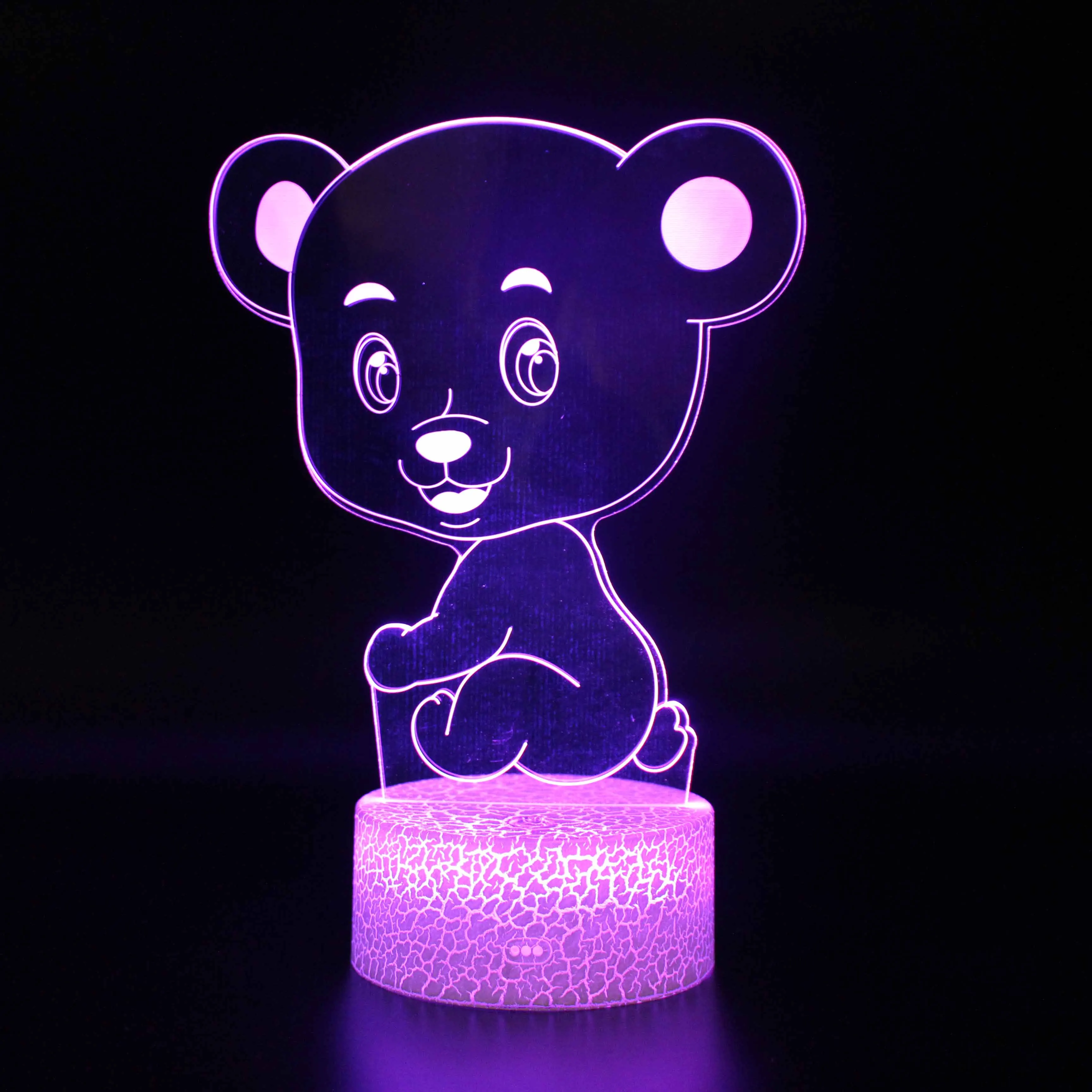 

Hongcui Night LED Lights Novelty 3D lamp Cute Toy Gift 7 Color Cartoon Atmosphere Lamp For Children Kids Room