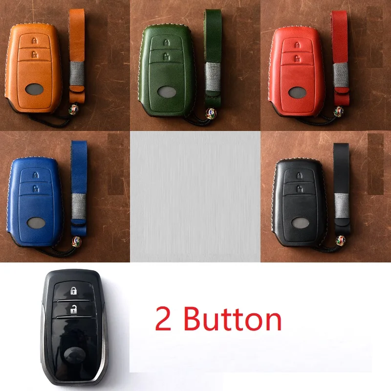 Натуральная кожа чехол ключа дистанционного управления автомобилем для Toyota Camry