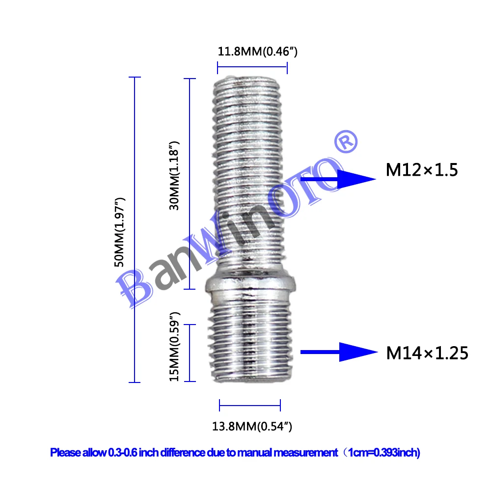 

Комплект адаптеров для удлиненных колесных шпилек, 1 шт., (m12x1, 25, m12x1, 5,M14x1, 25,M14x1, 5)