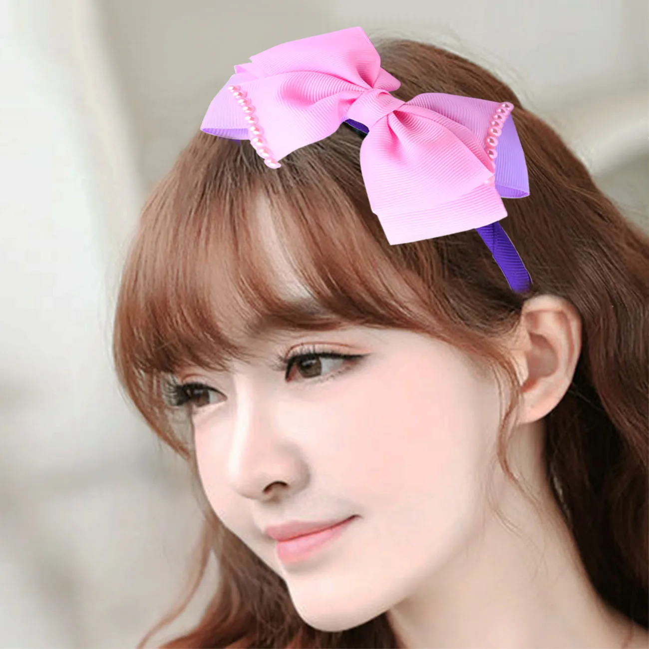 Meimile детские повязки для девочек банты жемчужные новые аксессуары волос с бантом