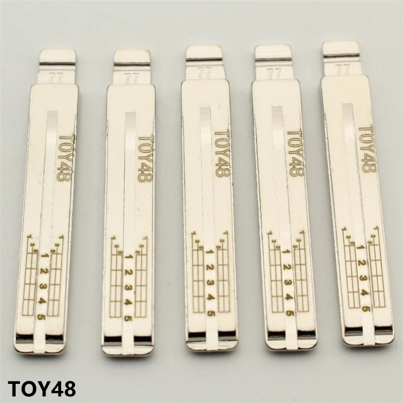 Лезвие для ключа XIEAILI OEM 30 шт. NO.77 TOY48 с гравировкой зубцами неразрезанное лезвие