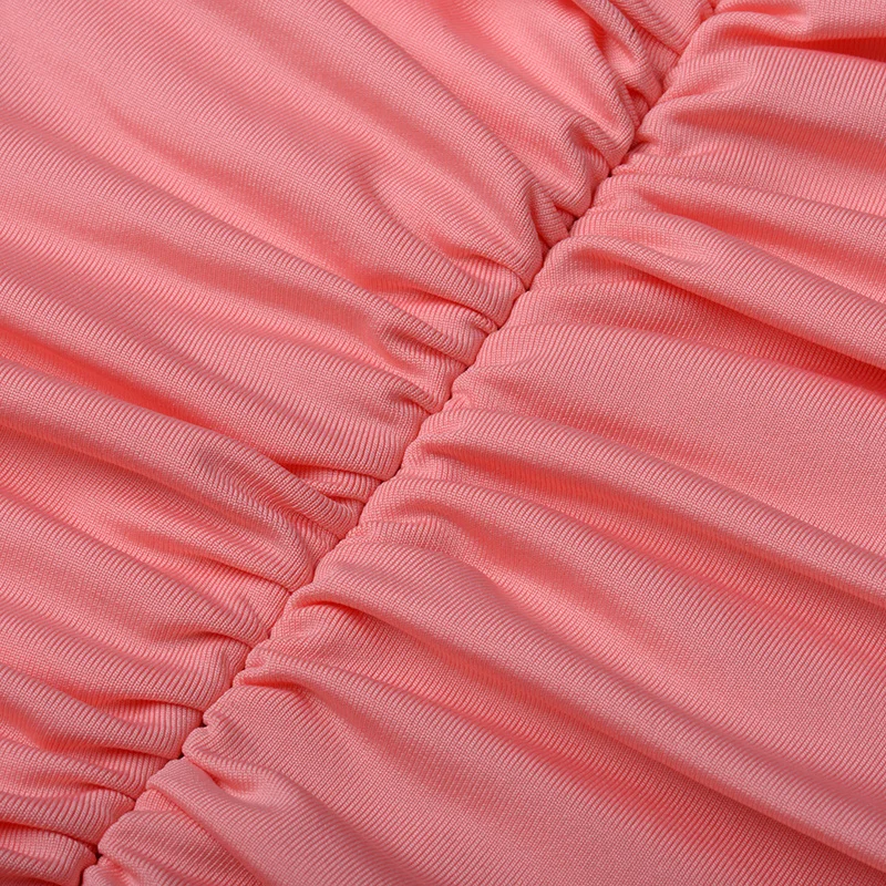

2 Layers Pink Summer Dress Women Sexy Backless Bodycon Club Dresses Woman Party Night Vintage Ruched Elegant Dress