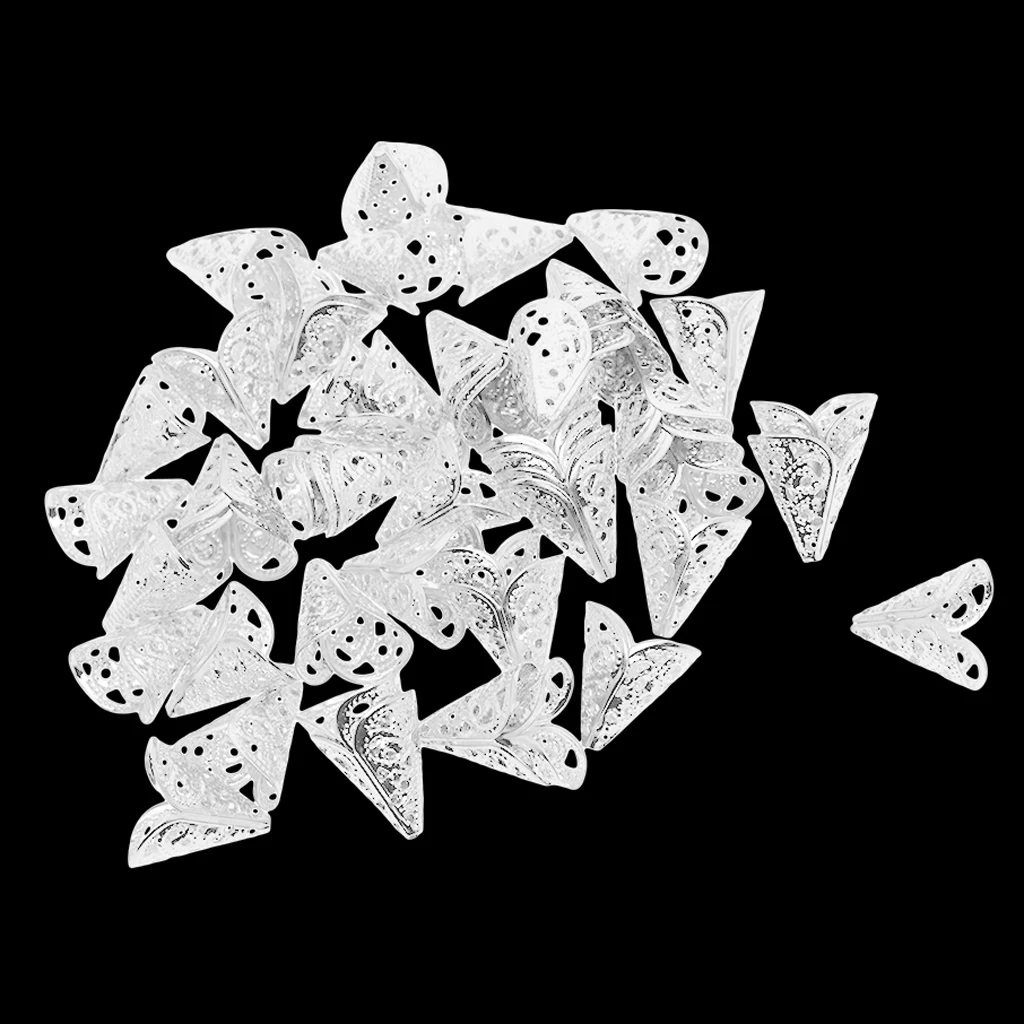 50 шт. филигранная конусная форма с кистями Торцевая крышка бусинами колпачок