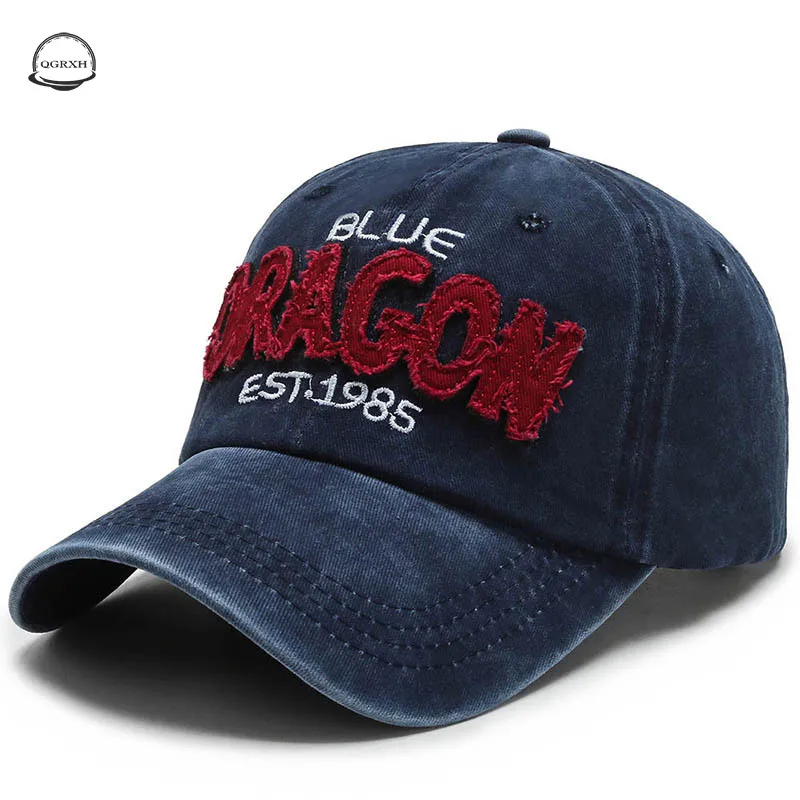 

Dad Hat Trucker Hat Distressed Embroidered Letter Caps Men Women Fashion Washed Denim Sunscreen Hats Tide Baseball Caps Unisex