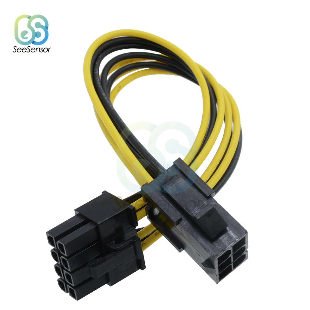4 Pin Female to 8 Pin Male 6 Pin Female to 6 Pin Male EPS разъем кабельного шнура адаптер PC источник питания ЦП удлинитель