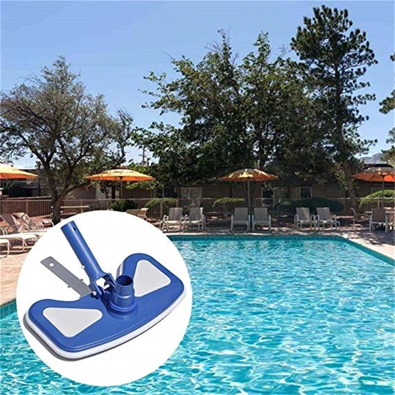 

14" Weighted Butterfly Pool Vacuum Head With Swivel Hose Connection And EZ Clip Handle - Connect 1-1/4" Hose For Removes Debris