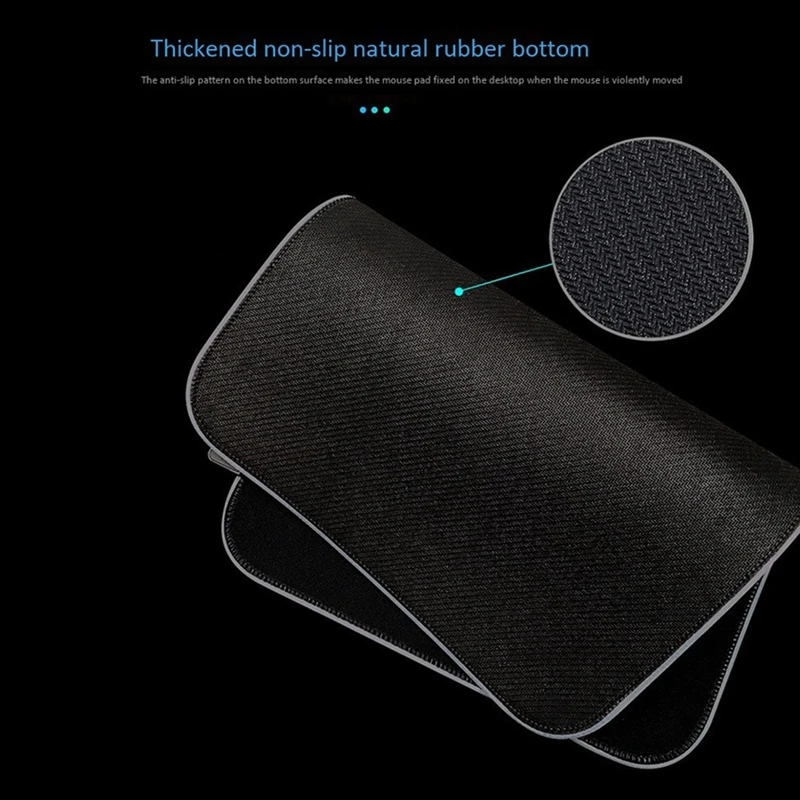 

RGB Mouse Pad Non-Slip Rubber Bottom Gaming Mouse Pad LED Luminous Mouse Pad 350X250X4mm