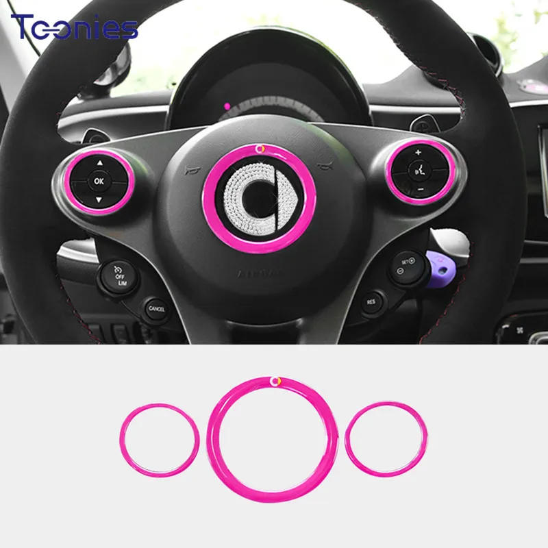 Украшение на руль автомобиля эпоксидная наклейка для Mercedes Smart 453 Fortwo Forfour