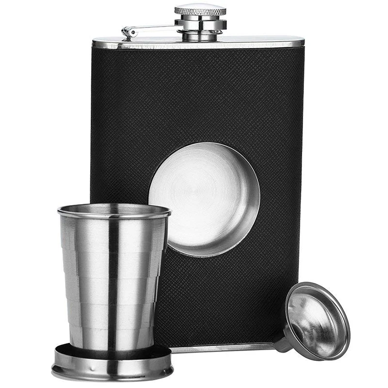 Фляжки для виски с телескопом объемом 8 унций из нержавеющей стали|hip flask|flasque
