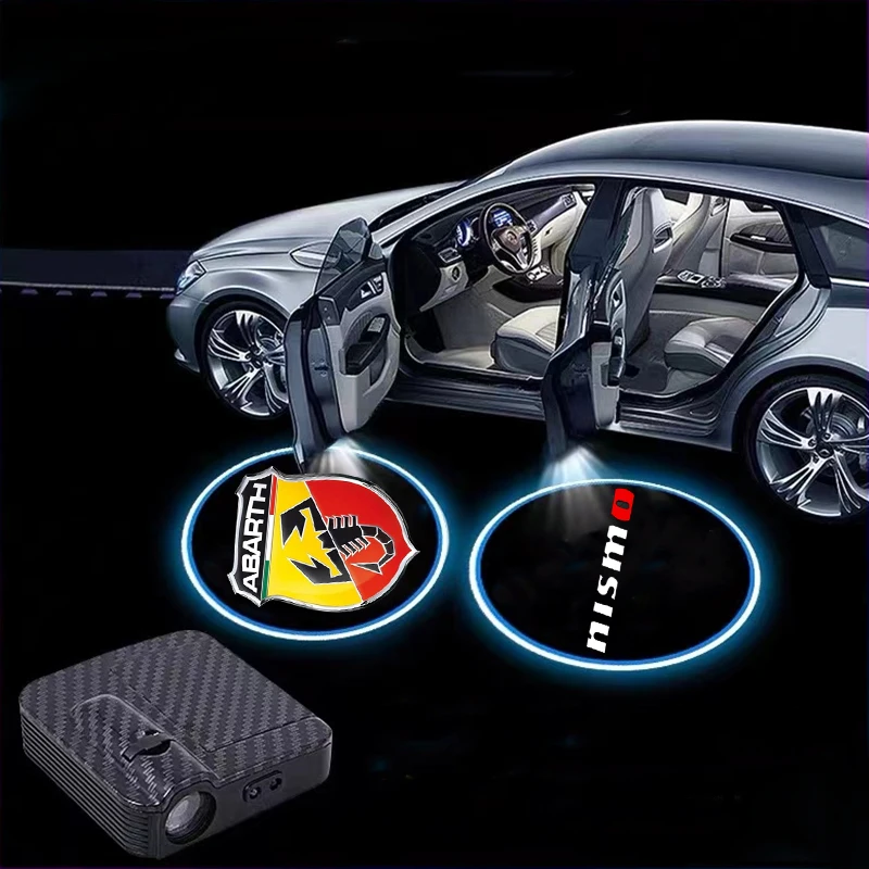 1/2 шт. светодиодный лазерный проектор из углеродного волокна для двери