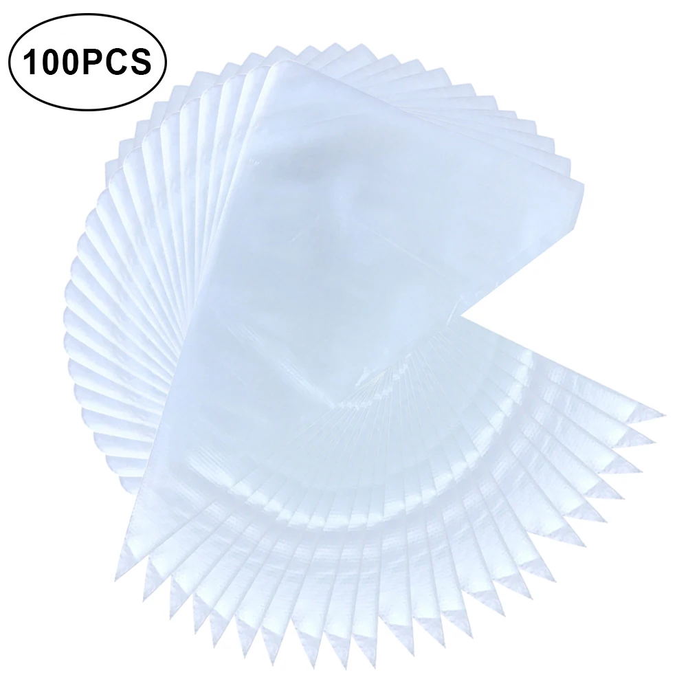 

100 шт. прочные большие утолщенные однотонные безопасные одноразовые Кондитерские мешки для украшения десертов кухонные аксессуары Кондите...