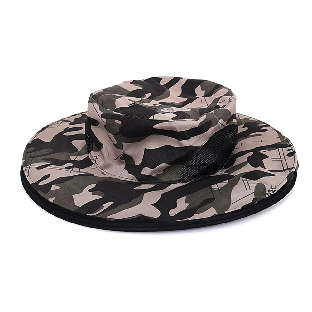 Двухслойная камуфляжная шляпа с защитой от пчел комбинированная Сетчатая Маска