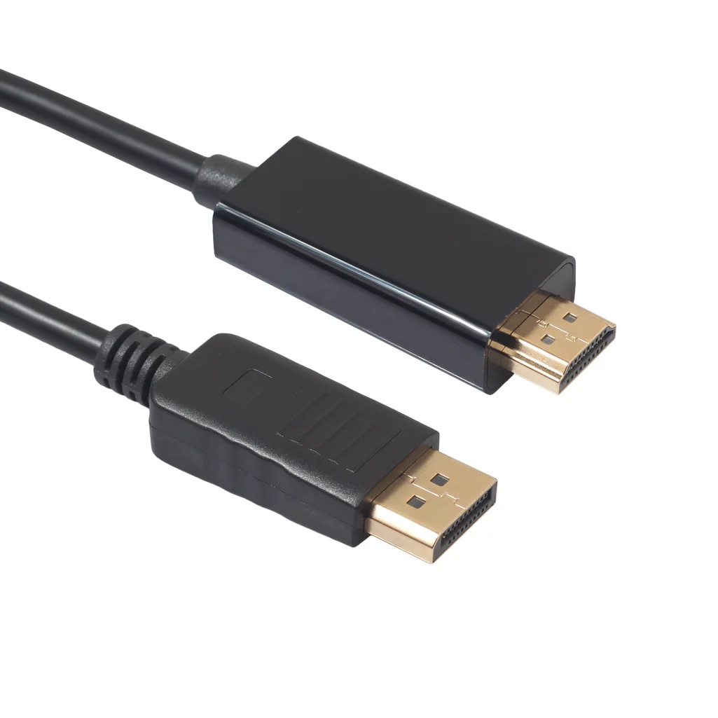

Black 1.8 / 3M 1080p HD DisplayPort DP To HDMI-compatible Laptop Video Cable
