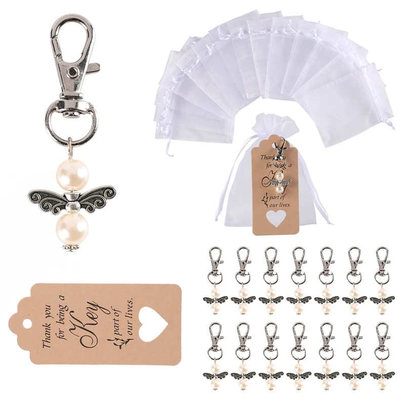 30 шт. Свадебный ангел брелок колцо для ключей цепочка детского душа подарки на