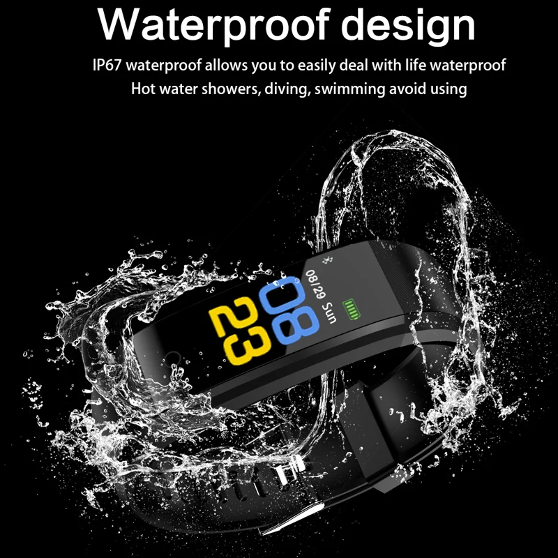 

Smart Wrist Band Fitness Heart Rate Monitor Blood Pressure Pedometer Health Running Sports Smart Watch Men Women For IOS Android