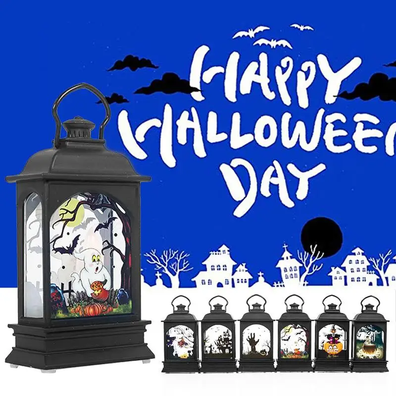 

2020 Хэллоуин креативная ретро люстра Тыква замок лампа подвесное украшение LED Фонарь вечерние детские лампы ведьмы реквизит