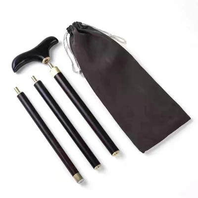 Прочная деревянная трость противоскользящие костыли для пожилых людей три