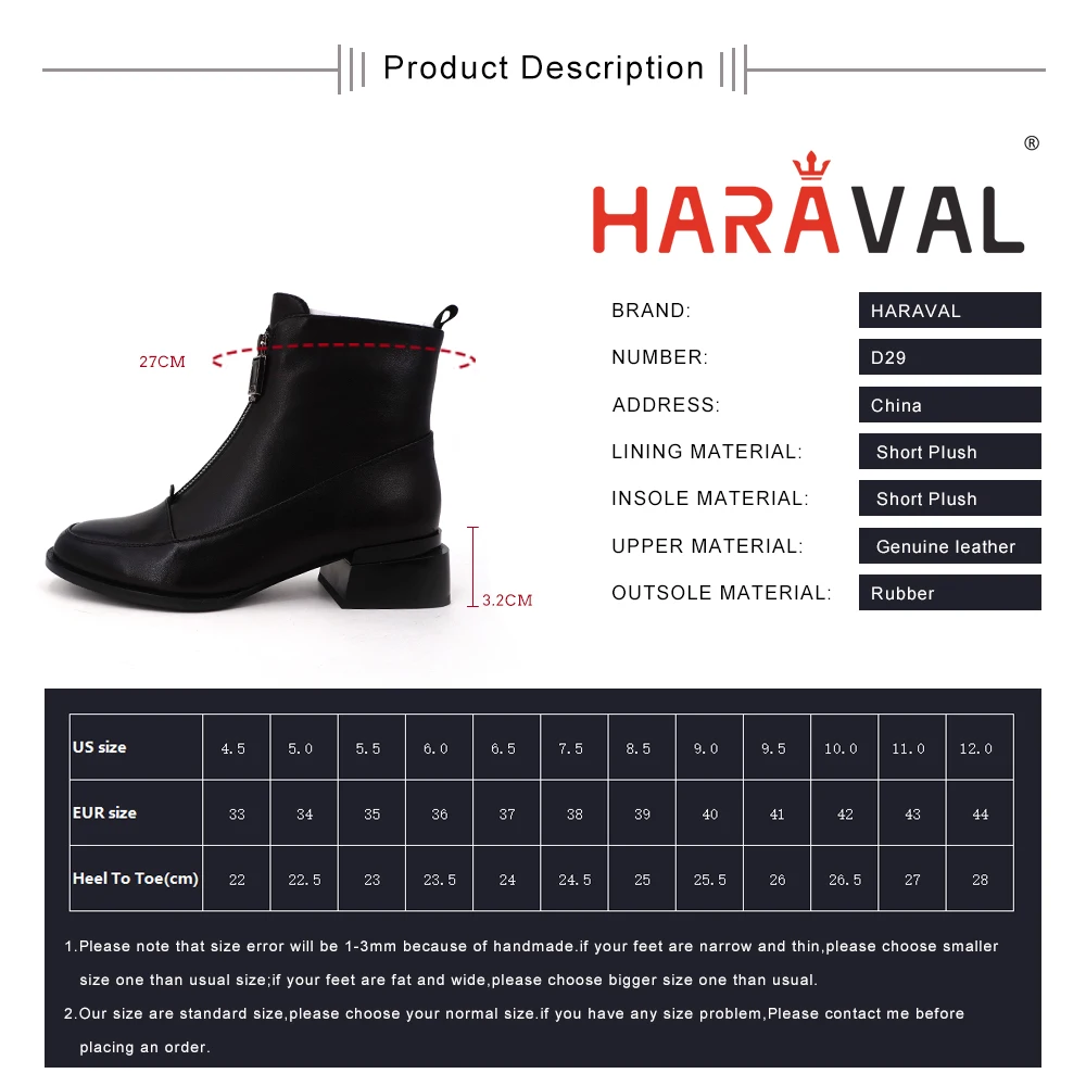Женские ботильоны из натуральной кожи HARAVAL модные ковбойские ботинки на низком