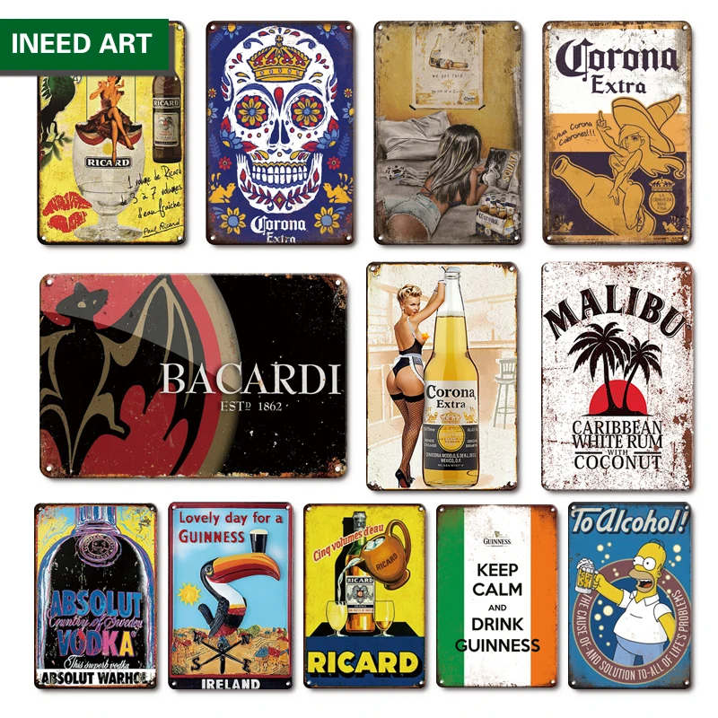 Постер для пива металлическая пластина жестяная вывеска винтажные аксессуары