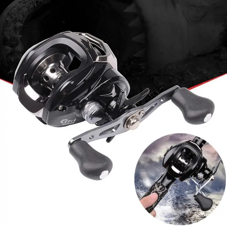 

High Speed 7.1:1 Gear Ratio Fishing Bait Casting Reel Magnetic Braking Force 4.5KG Baitcasting Fishing Wheel Left / Right Hand