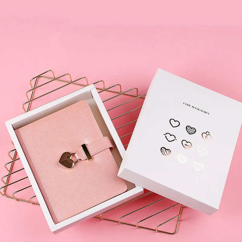 

B6 Secret Notebook Ruled Journal Lined Diary With Heart Lock
