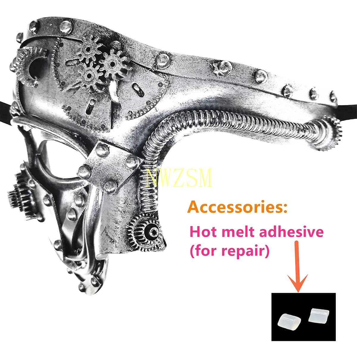 Венецианская маска шлем механический мужской для маскарада стимпанк Фантом