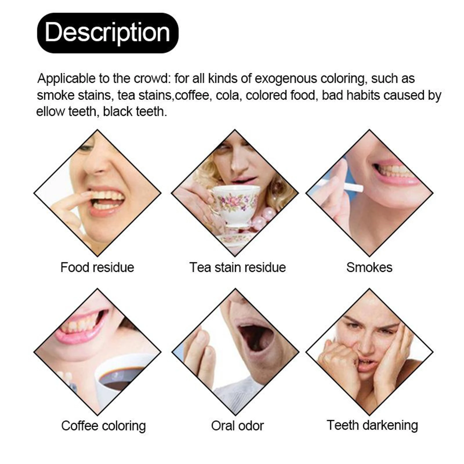 

Natural Teeth Gum Brightening Whitening Powder Polish Kit Tools