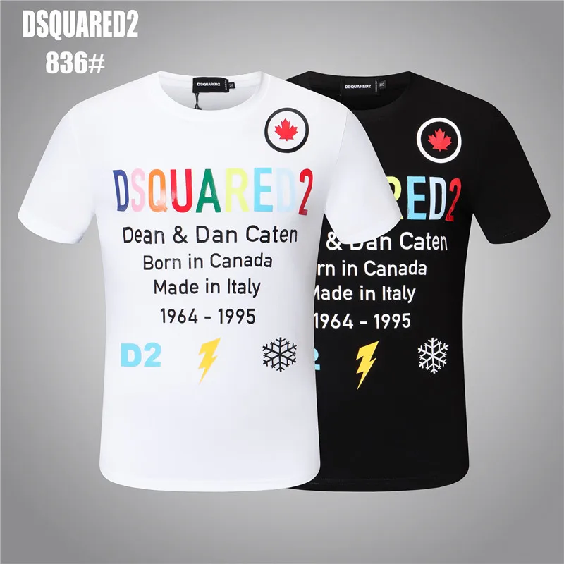 

More Style 2021 Italy Dsquared2 Brand DSQ2 Men Skinny T-shirt Streetwear Male Casual O-neck Short Sleeve Graphic Tshirt M-3XL