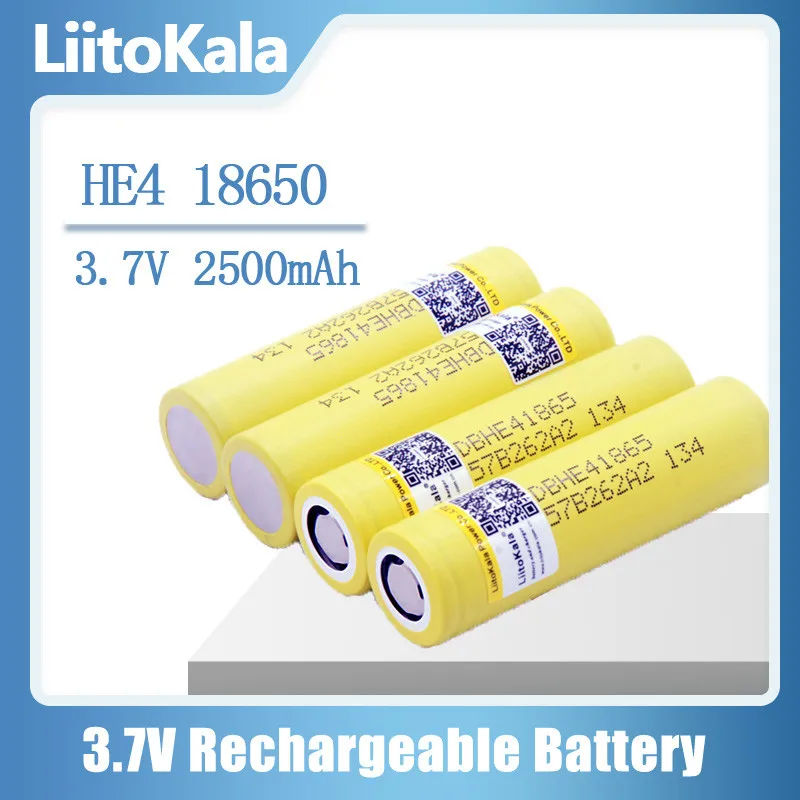 Аккумуляторная литий-ионная батарея LiitoKala HE4 18650 3 6 В 2500 мА · ч | Электроника
