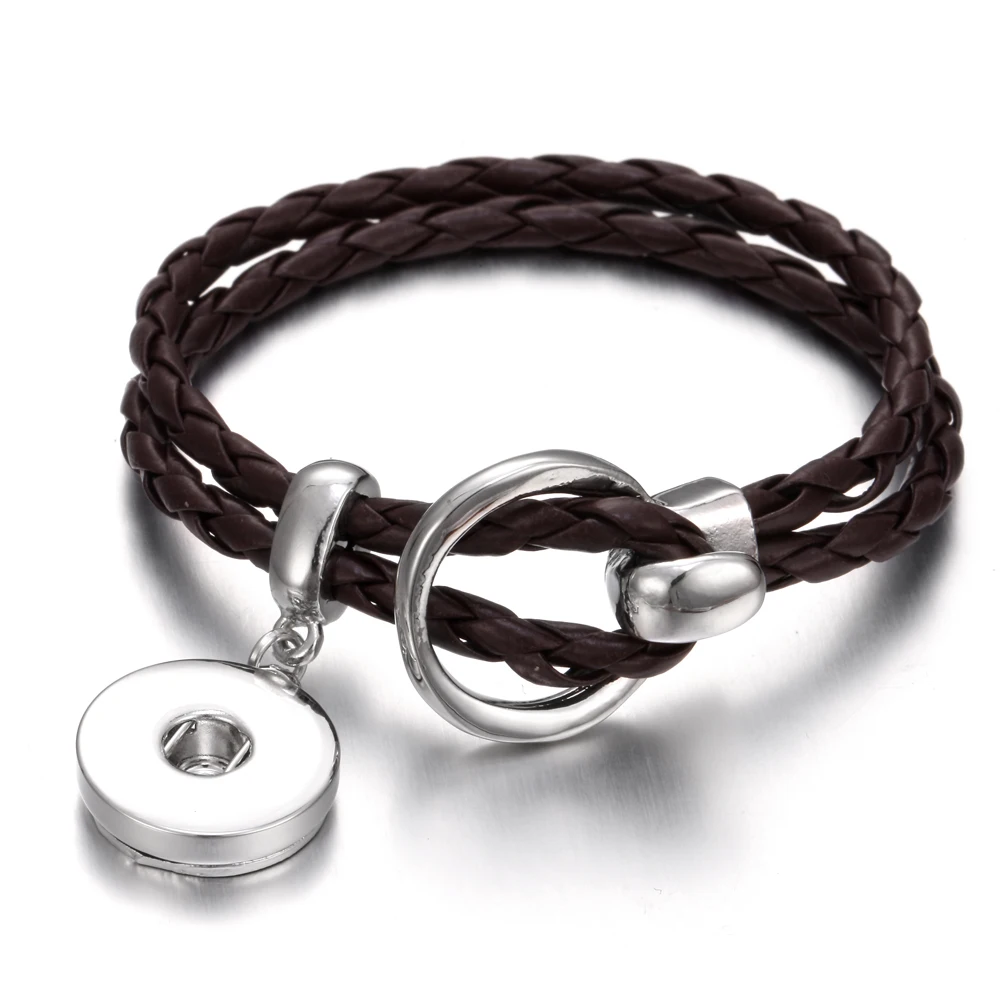 Высокое качество оснастки кнопка ювелирные изделия браслет Многослойный