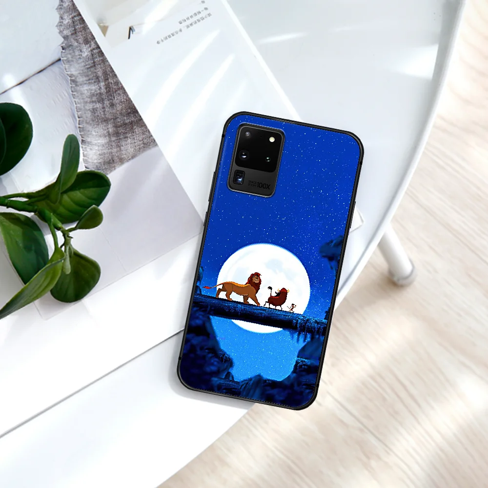 

Cartoon Lion King Simba Phone Case For Samsung Galaxy Note S 8 9 10 20 Plus E Lite Uitra black Cell Silicone Hoesjes Pretty
