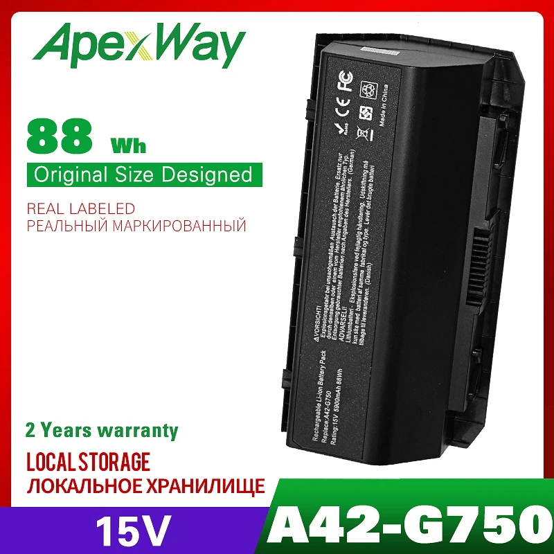 

Apexway Laptop Battery For Asus ROG G750 Series G750J G750JH G750JM G750JS G750JW G750JX G750JZ CFX70 CFX70J