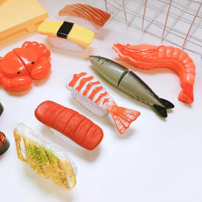 

2021 ролевая игра, пластиковая пищевая игрушка, миниатюрная еда для суши, ролевая игра для детей