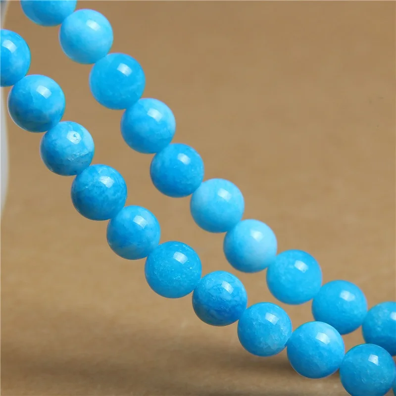 

OMHXZJ Wholesale ZB359 68 10 12mm DIY Bracelet Necklace Jewelry Accessories Components Natural Stone Fine Chalcedony Round Beads