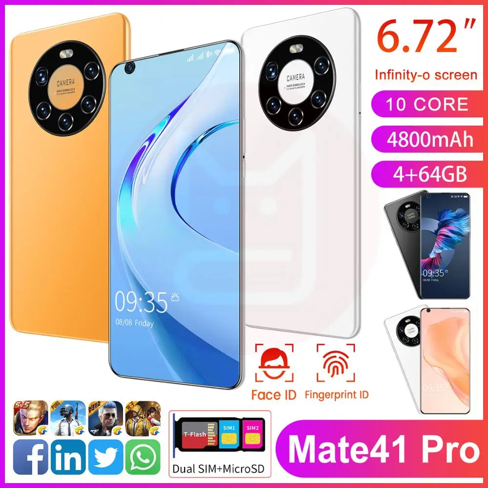 Последнее поколение! Mate41Pro 6 72 дюймов FHD + уплотнительные Экран Оперативная память