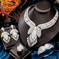 missvikki 4pcs bridal wedding luxury dubai jewelry sets for women necklace bangle earrings ring jewelry set top high quality