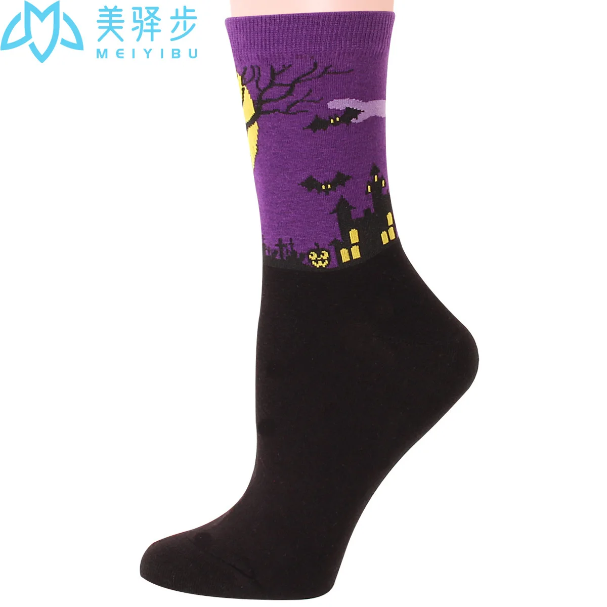 12 Pairs Per Set Retro Japanese Socks Pumpkin Couple Socks Men and Women's Medium Tube Hot Selling Halloween Socks