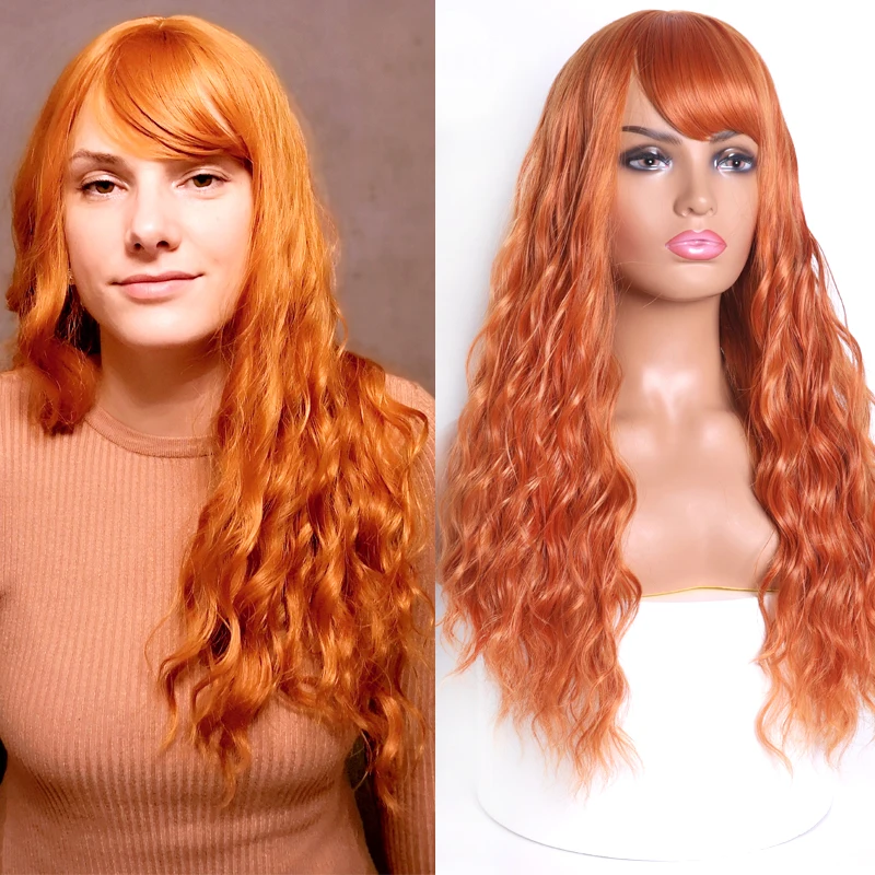 LISI HAIR длинные волнистые челки черные коричневые 8 цветов доступны парики для