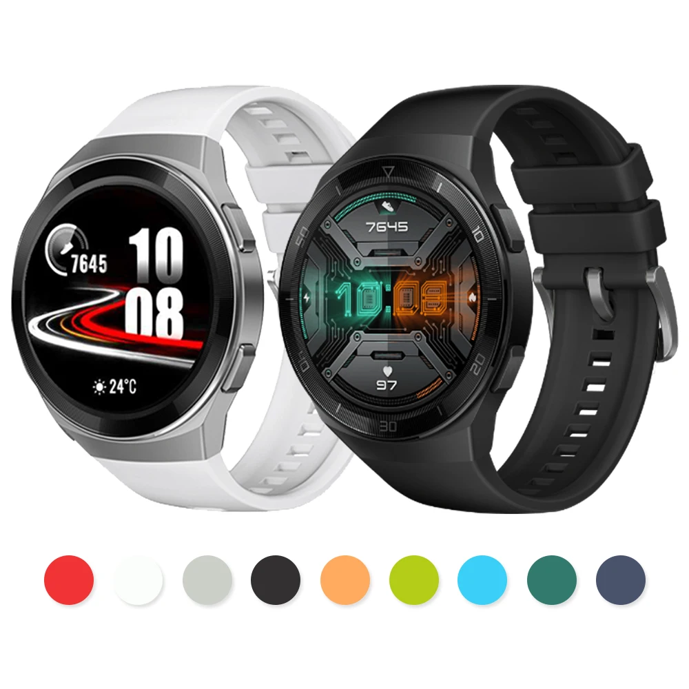 

Official Style Silicone TPU Band For HUAWEI Watch GT 2e GT2e Strap Wristband Replaceable Solid color Watchbands Belt Correa