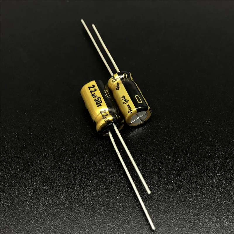 10 шт. 22 мкФ с алюминиевой крышкой, 50В NICHICON FG(золото) 6,3x11 мм 50V22uF Топ Класс аудио конденсатор с алюминиевой крышкой