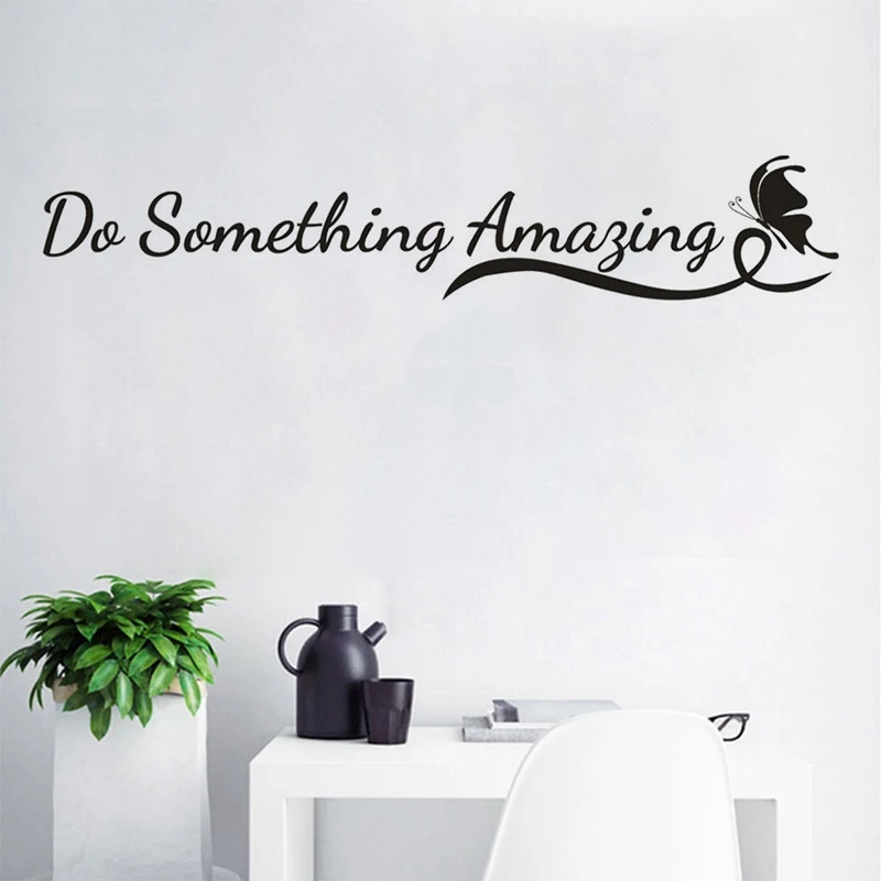 

Inspirational Quote Decal "do Something Amazing "over The Door Vinyl Wall Decal Sticker Art