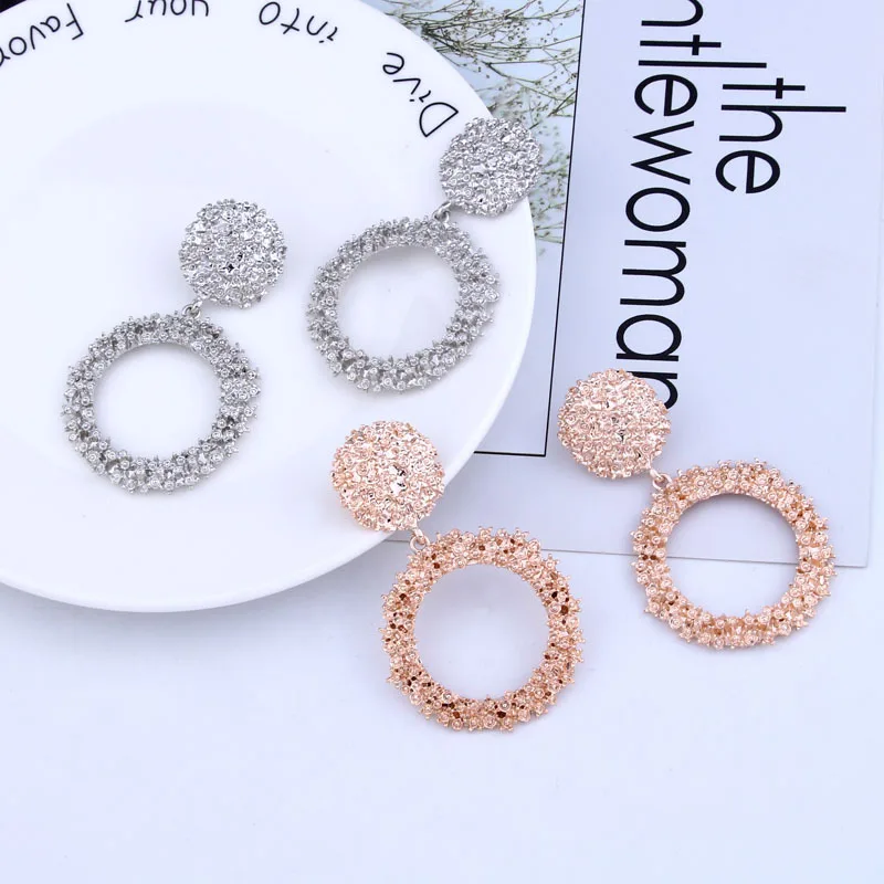 Винтажный геометрический круглые Висячие серьги для женщин ювелирные изделия