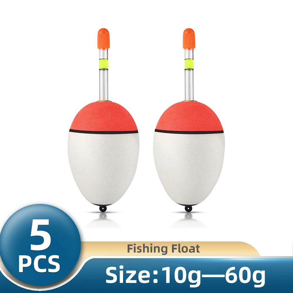 

TIANNSII 5pcs Foam Fishing Float EVA Fishing Bobber Sea Fishing Float Bobber 10g-60g Floats Sticks Pesca Fishing Tackle