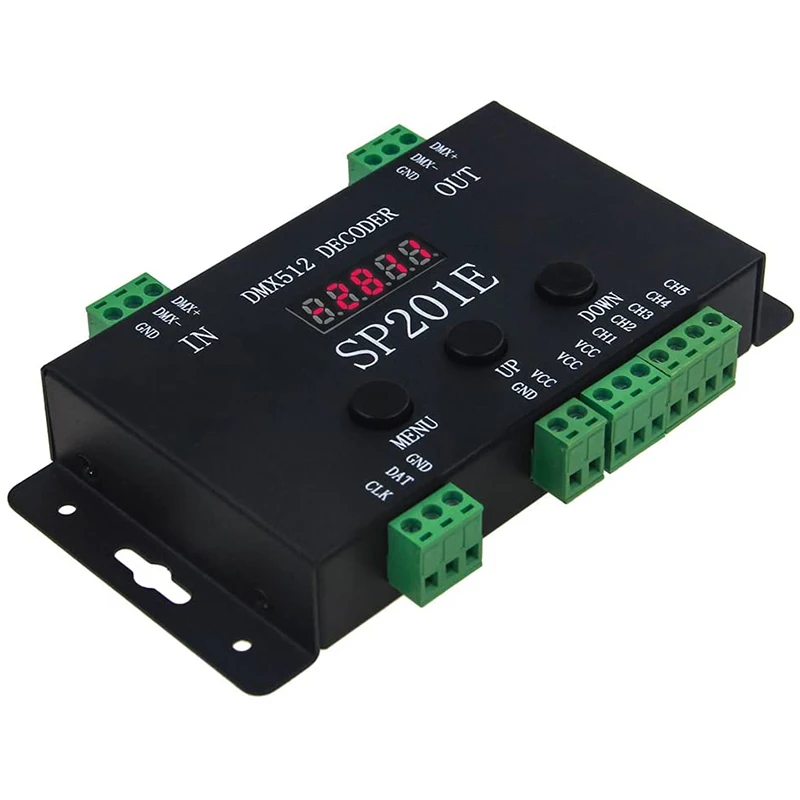 

SP201E DMX512 WS2812B WS2811 DMX к SPI контроллеру декодер, поддержка нескольких IC