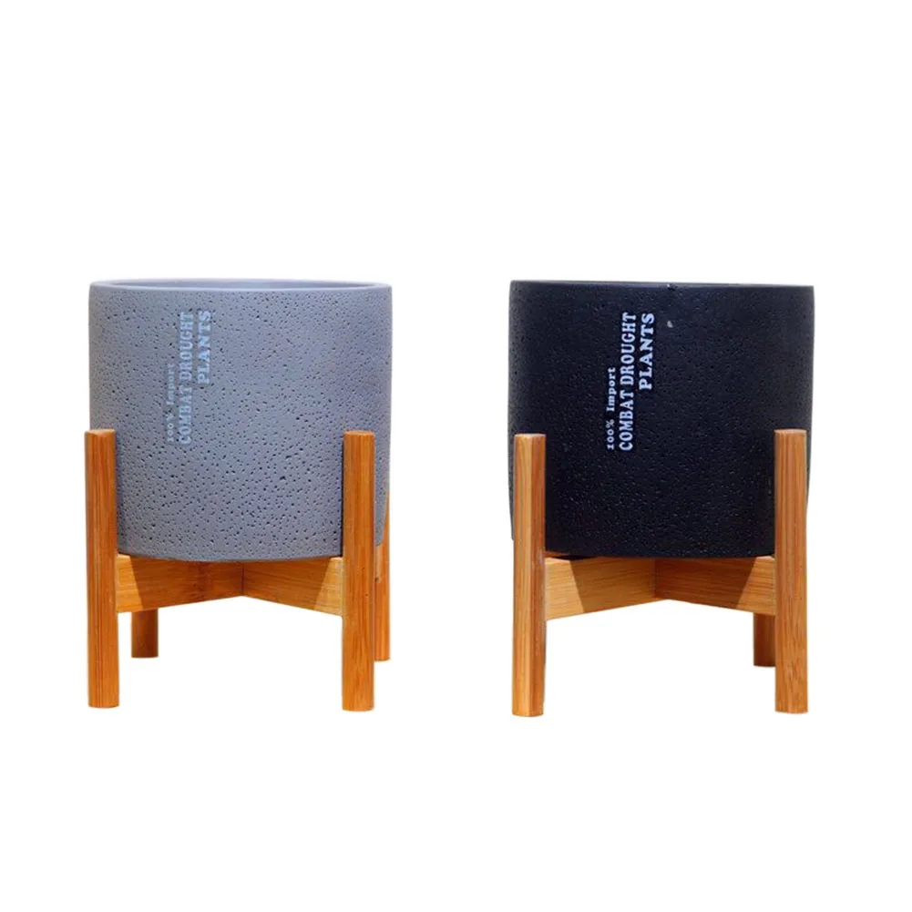 Стеллаж для цветов из массива дерева в скандинавском стиле простой керамический